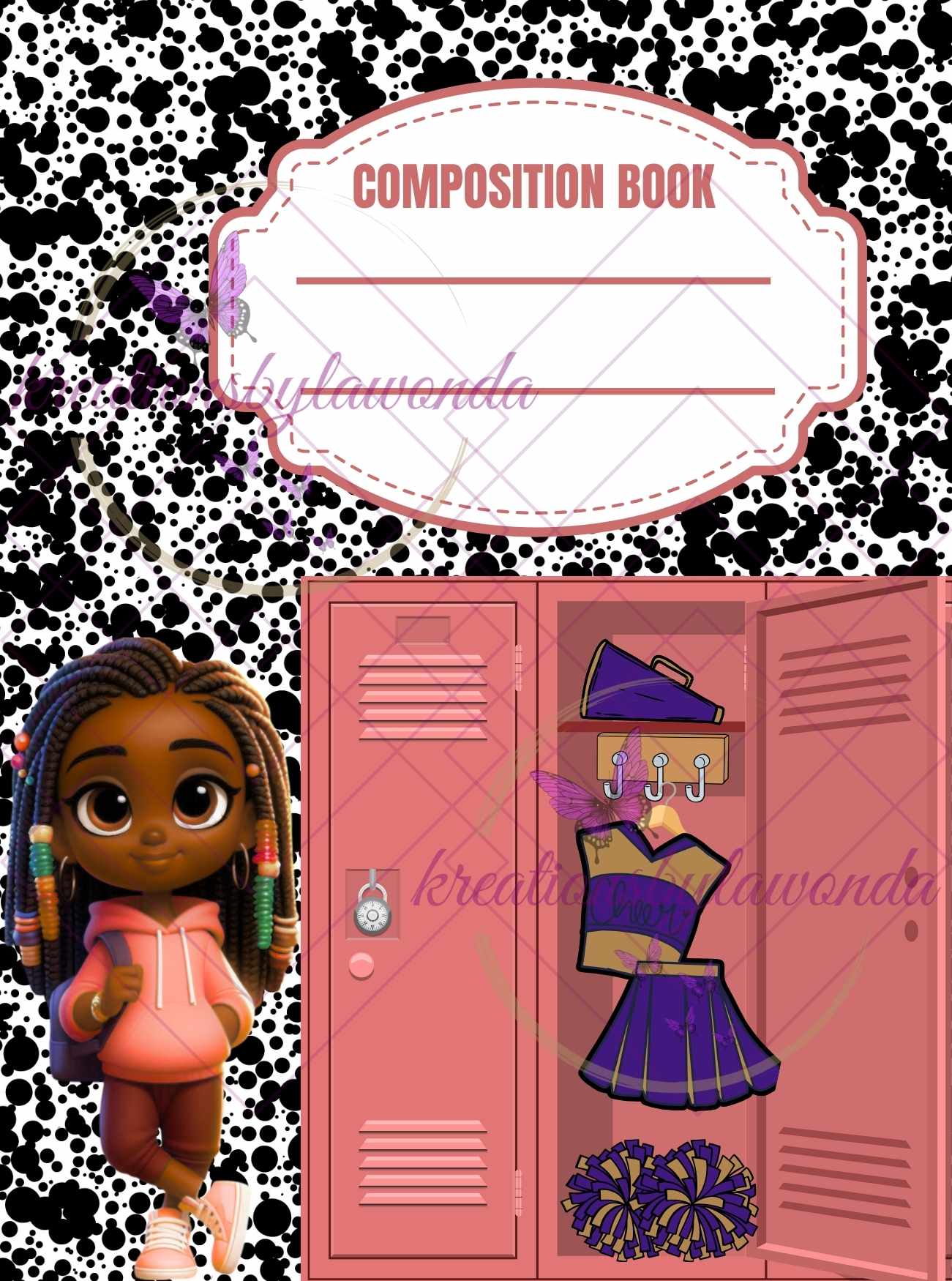Editable Composition Book Cover Bundle – 24 Fun Back-to-School Designs