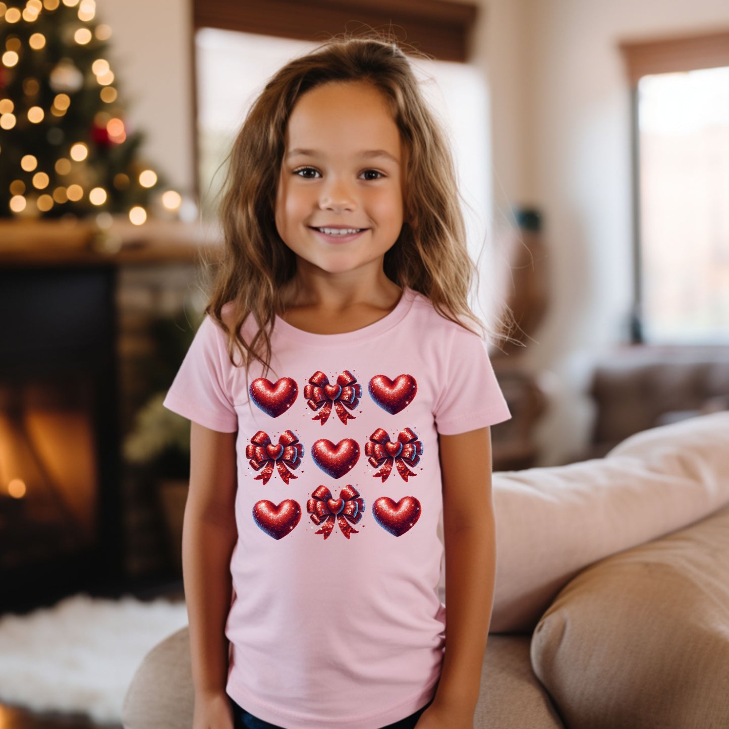 Valentine Hearts and Bows Bundle Digital Download