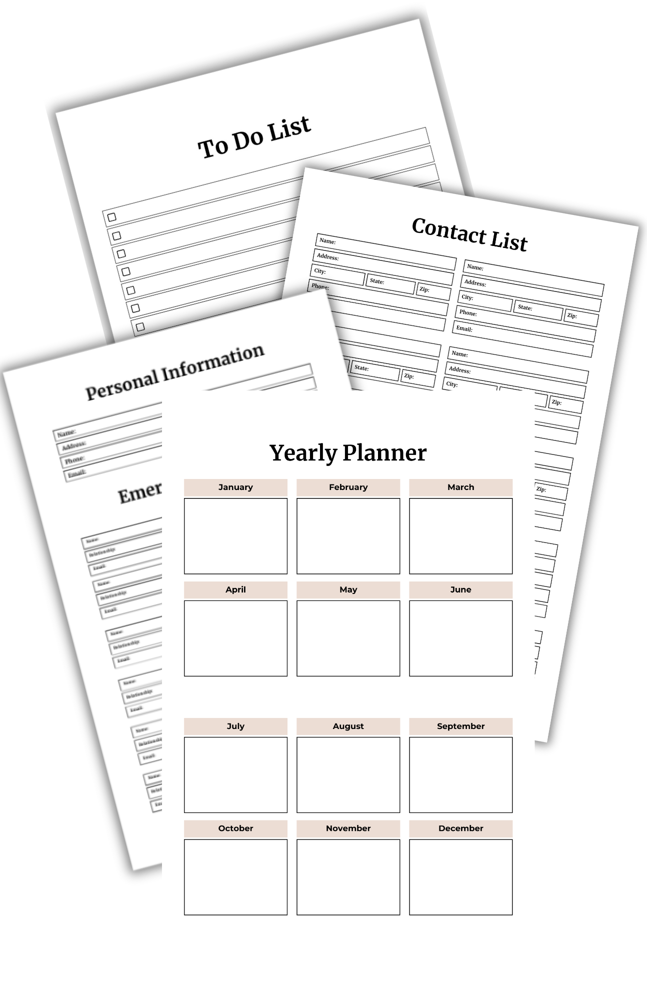 Lavish Lux 2025 Planner including Rhinestone Pen/Bookmark