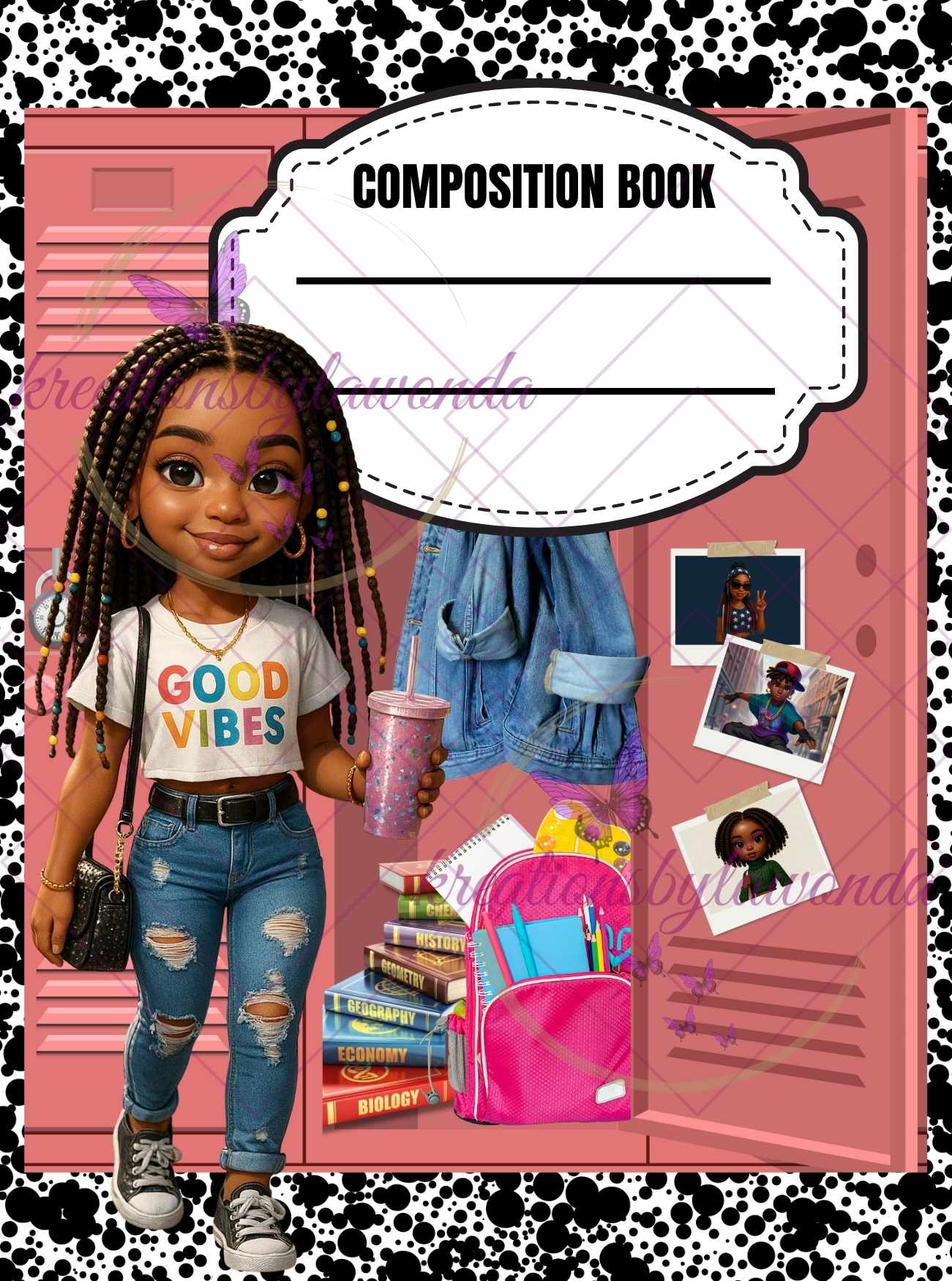 Editable Composition Book Cover Bundle – 24 Fun Back-to-School Designs