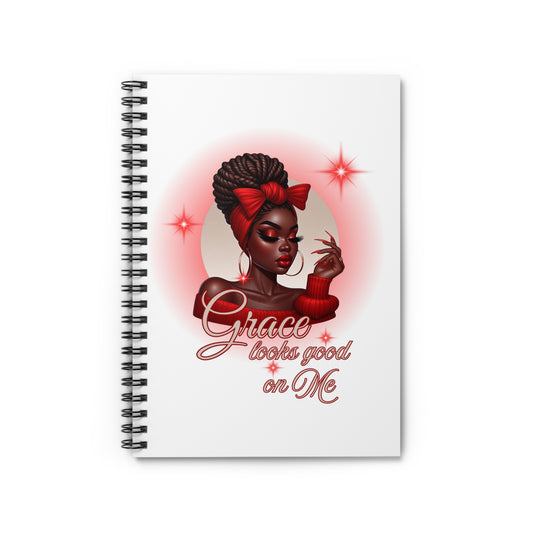 Grace Looks Good on Me Stylish Spiral Notebook