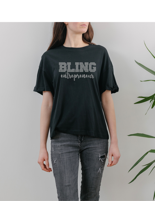 BLING ENTREPRENEUR Rhinestone shirt