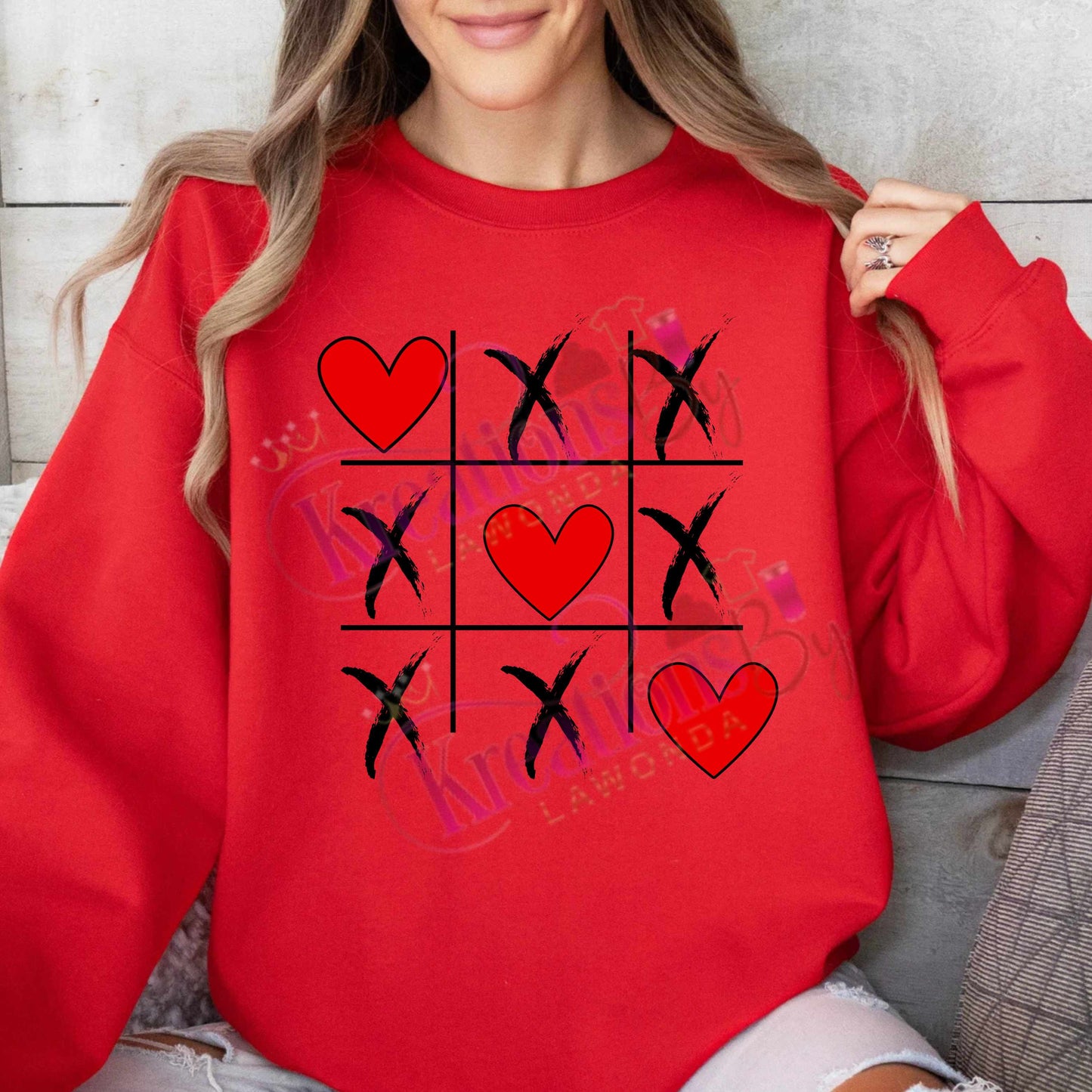 TIC TAC TOE Heart Valentine Digital Download